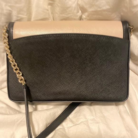 NEW ♠️ Authentic Kate Spade beige & black small flap crossbody ♠️ - Picture 3 of 8